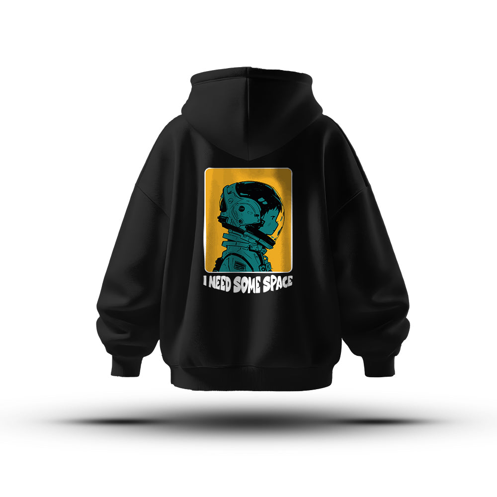 Unisex I Need Some Space Oversized Heavy Hoodie Black