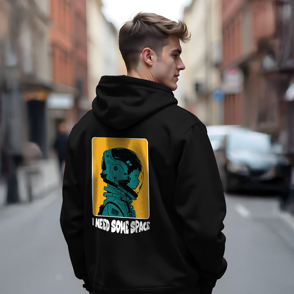 Unisex I Need Some Space Oversized Heavy Hoodie Black