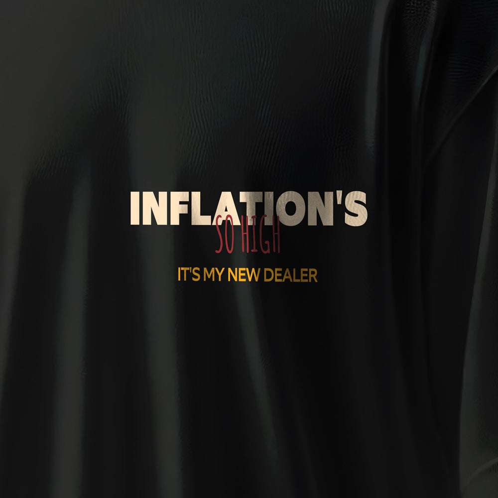 Unisex High on Inflation Oversized T-Shirt Black