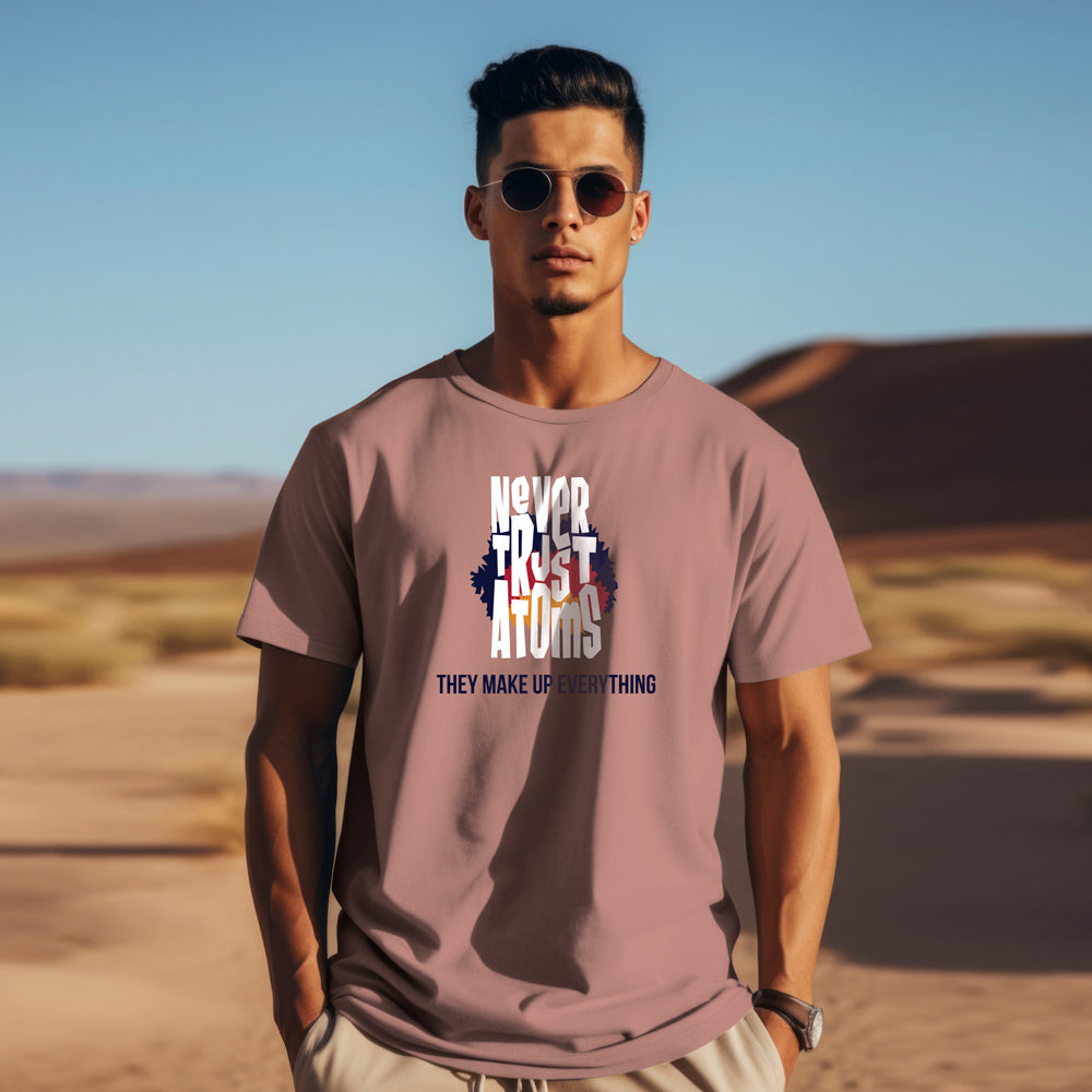 Unisex Never Trust Atom Regular Fit T-Shirt Mushroom