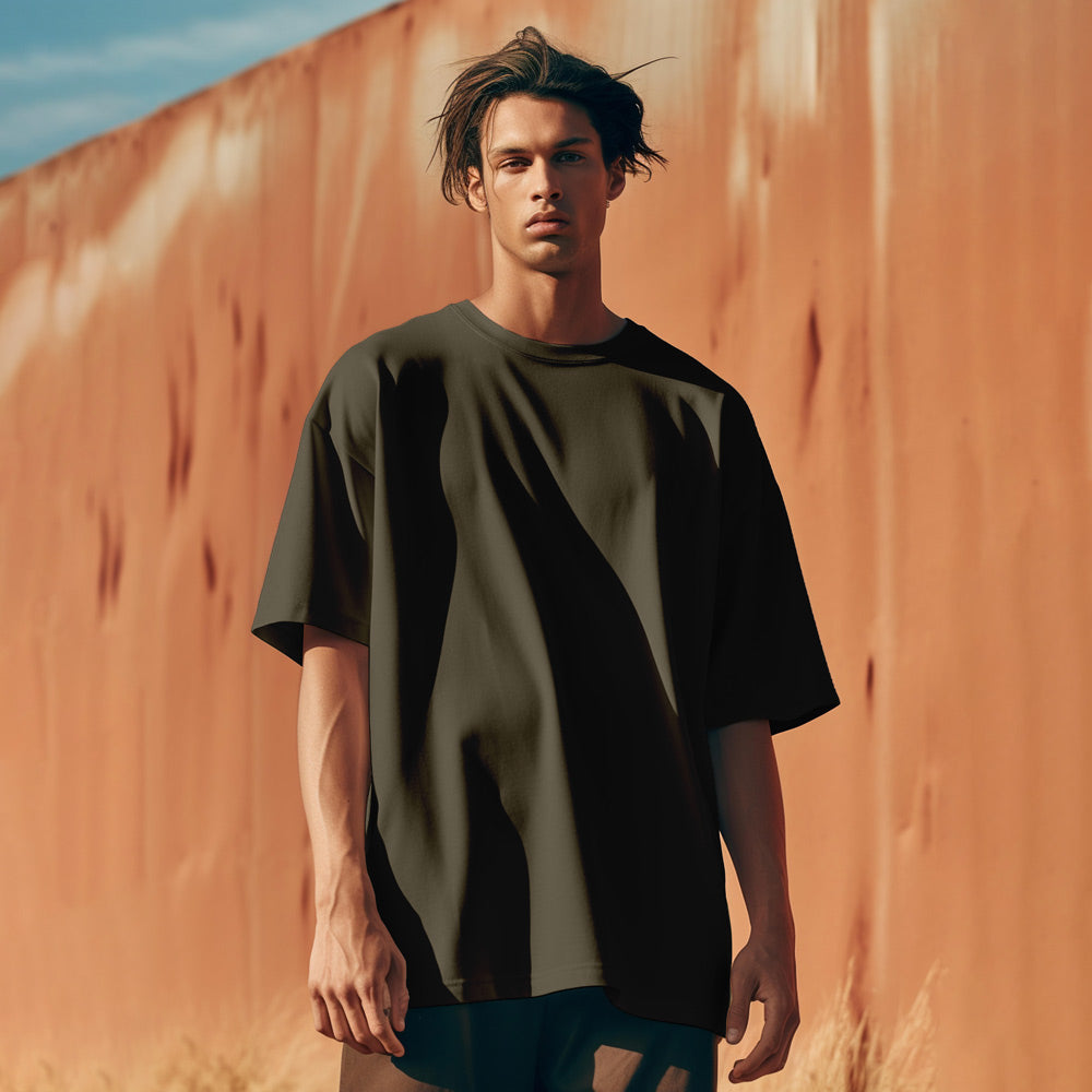 Unisex Olive Green Oversized T-Shirt