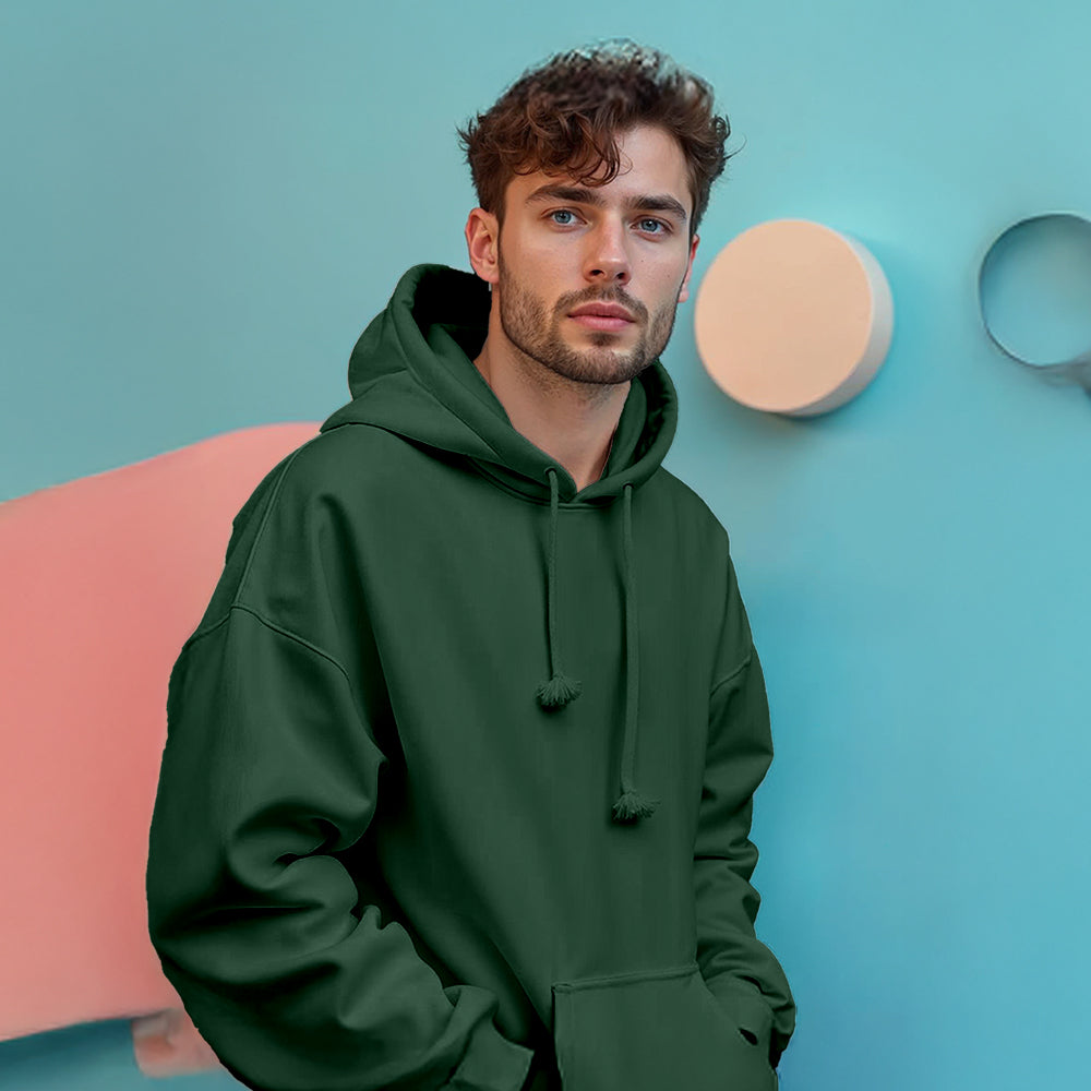 Unisex Green Oversized Heavy Hoodie