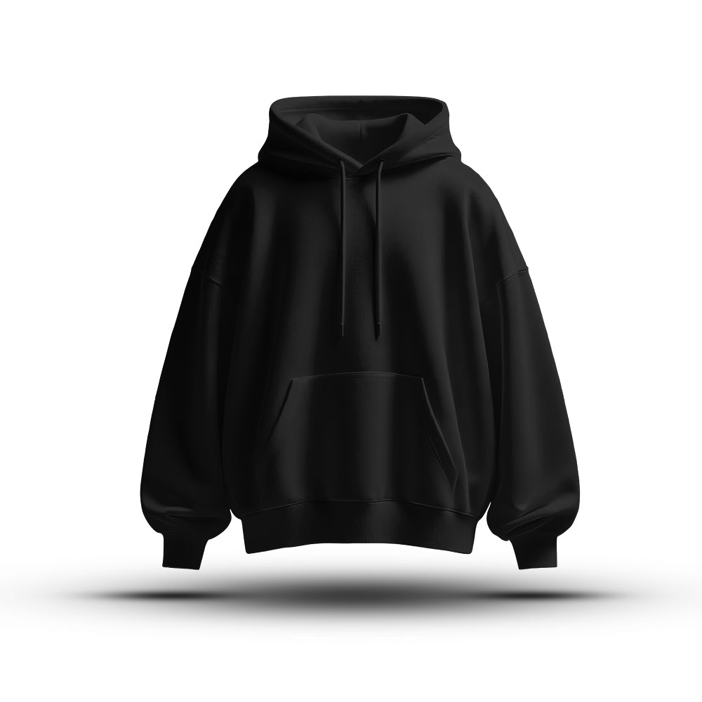 Unisex Black Oversized Heavy Hoodie