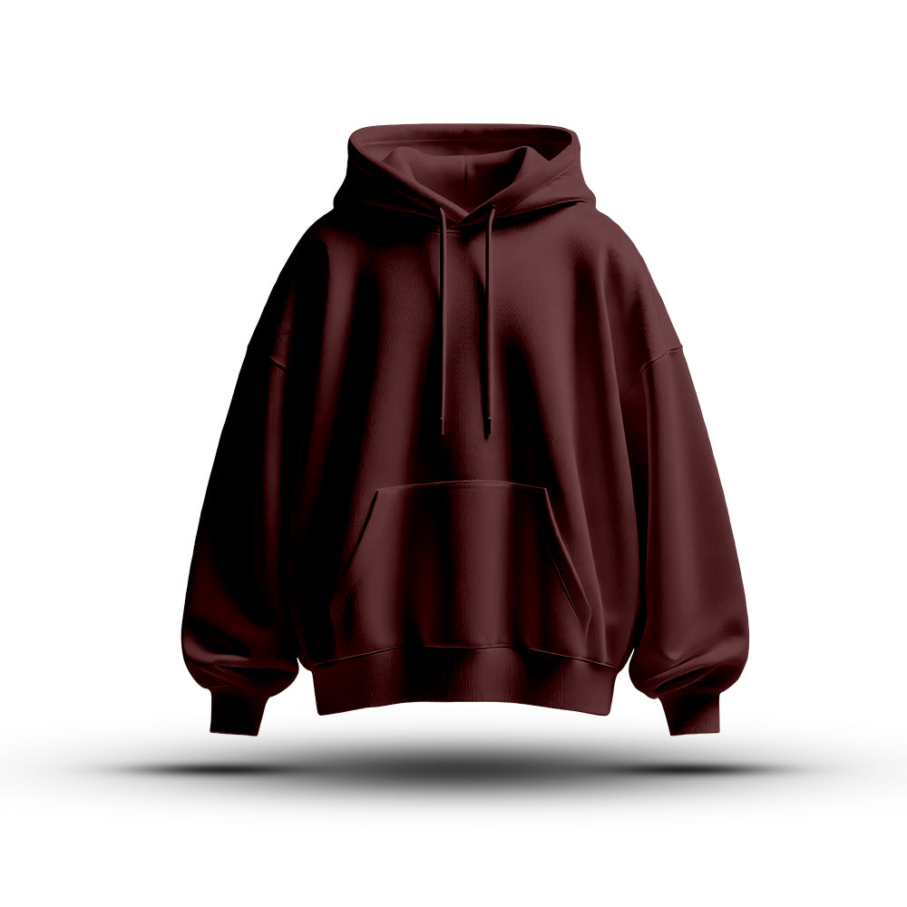 Unisex Maroon Oversized Heavy Hoodie
