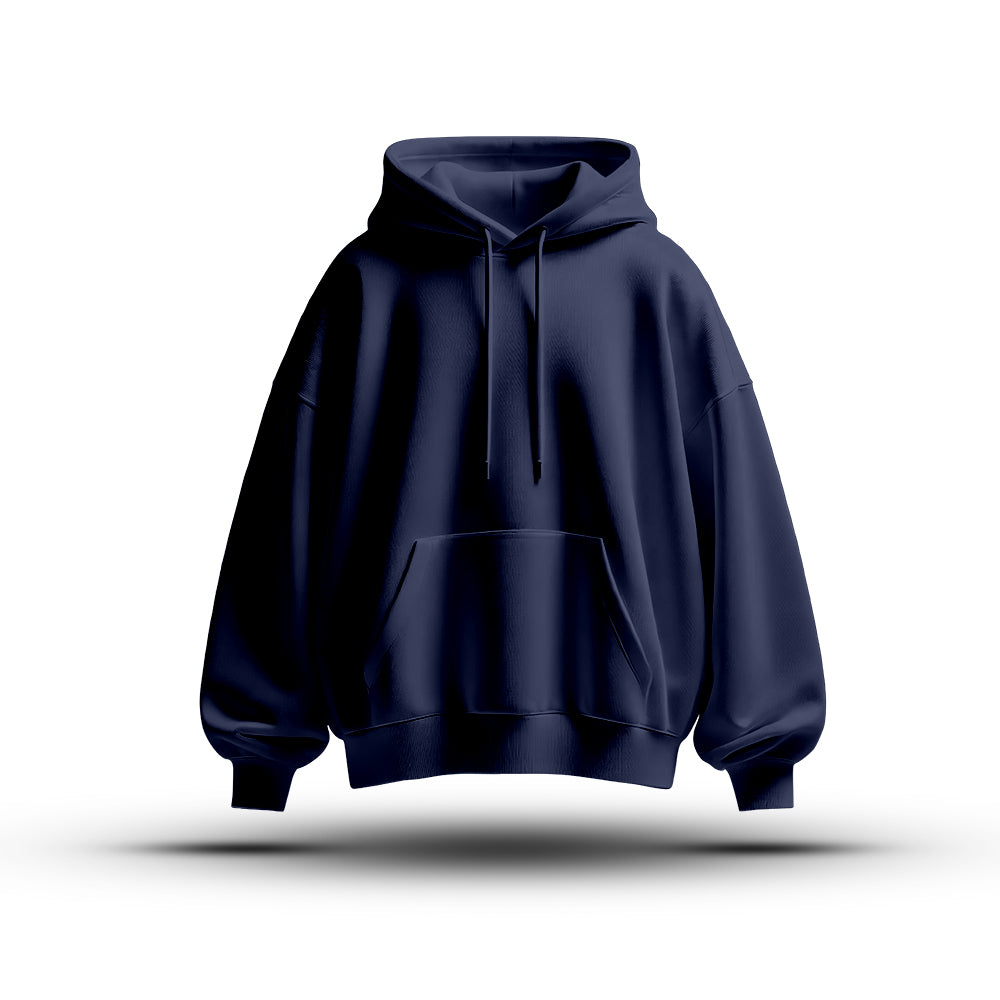 Unisex Navy Blue Oversized Heavy Hoodie