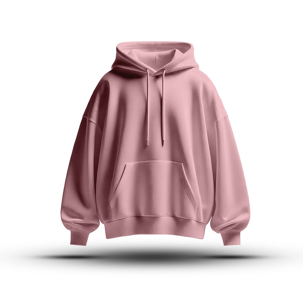 Unisex Light Baby Pink Oversized Heavy Hoodie
