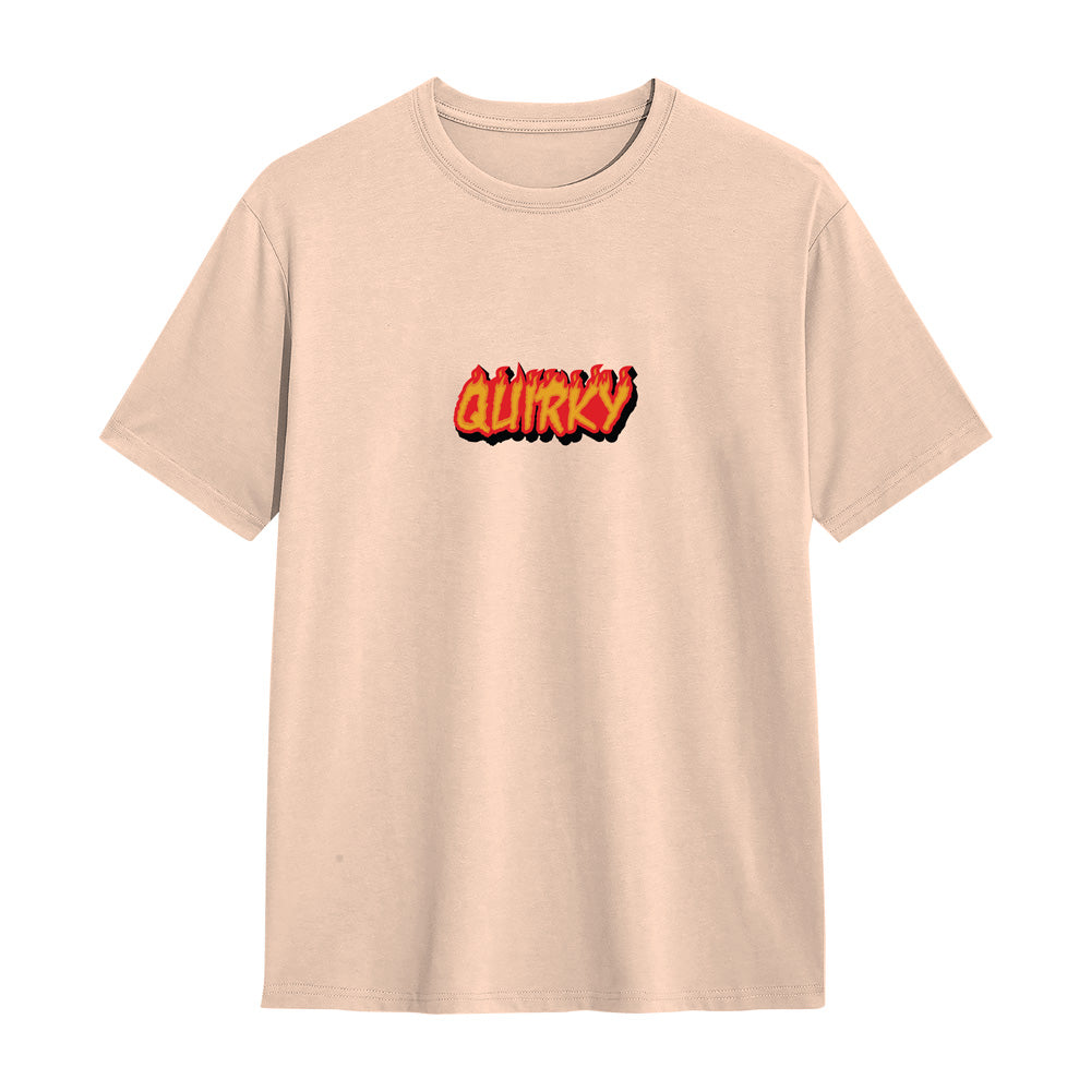 Unisex Quirky Regular Fit T-Shirt Peach