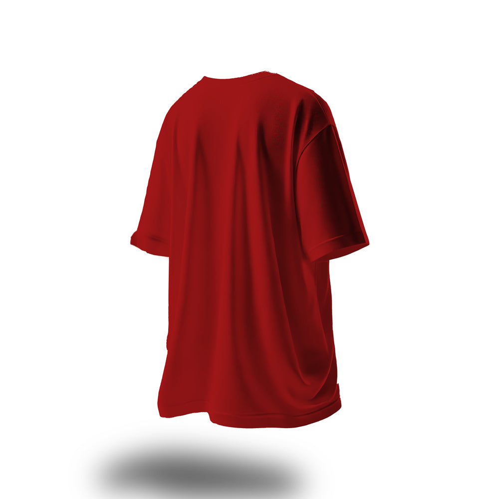 Two Birds, One Stoned Oversized T-Shirt Red