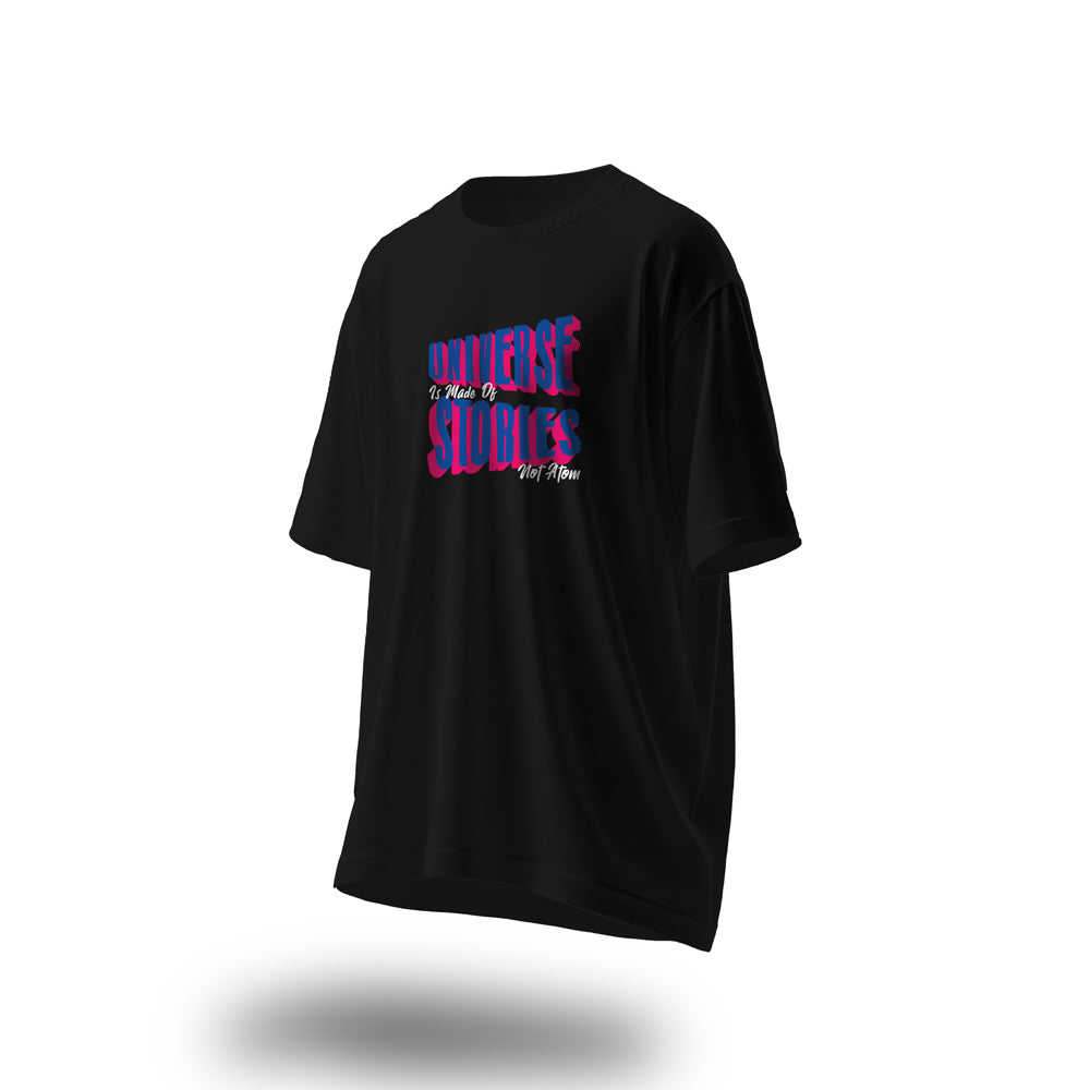 Universe Is Made Of Stories Oversized T-Shirt Black