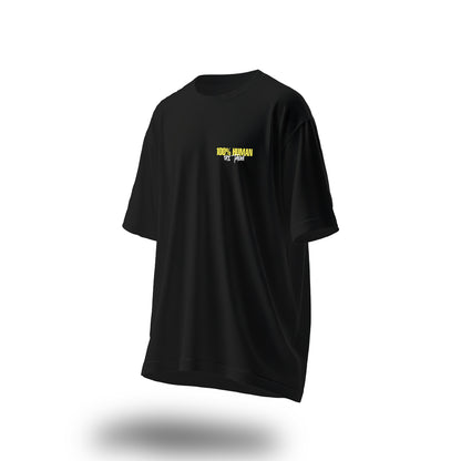 Unisex 100% Human 18% Taxed Oversized T-Shirt Black