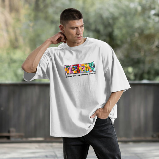 Unisex Multiverse Needs Me Oversized T-Shirt White