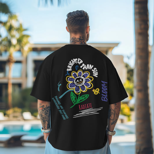 Unisex Brighter Than Sun Oversized T-Shirt Black