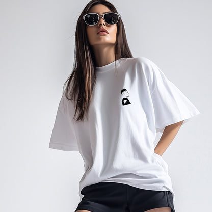 Unisex Bro Fessional Oversized Heavy T-Shirt White