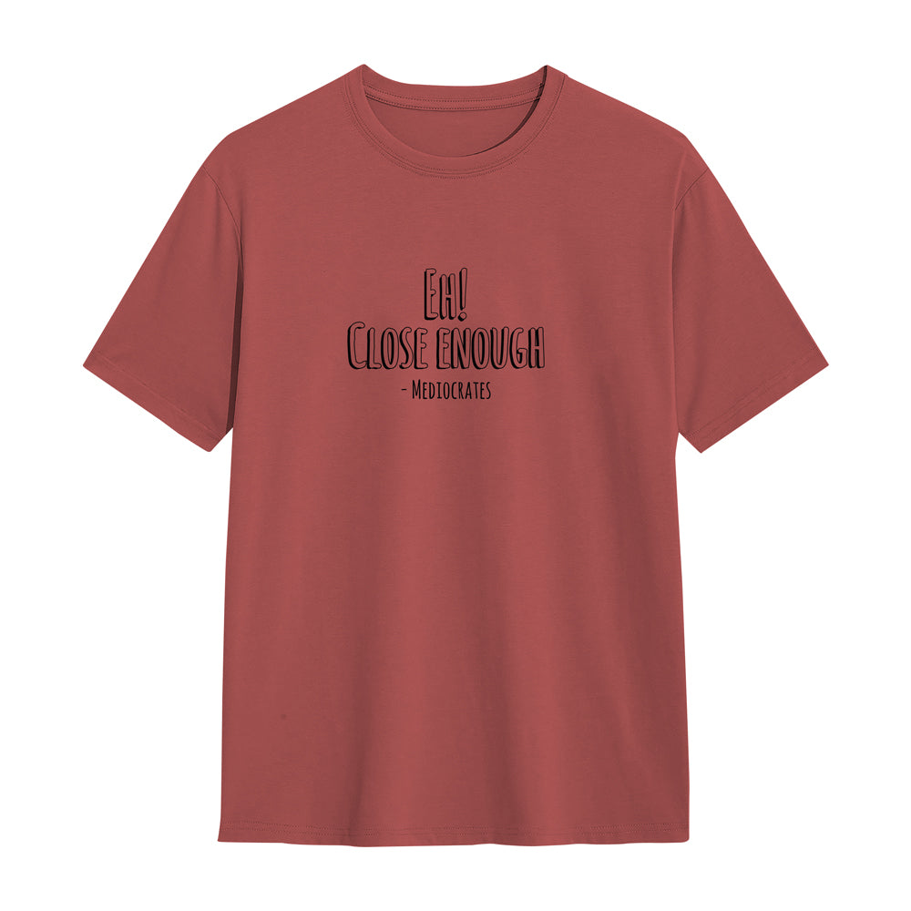Unisex Mediocrates Regular Fit T-Shirt Coral