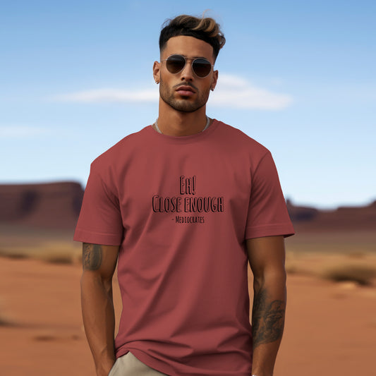 Unisex Mediocrates Regular Fit T-Shirt Coral