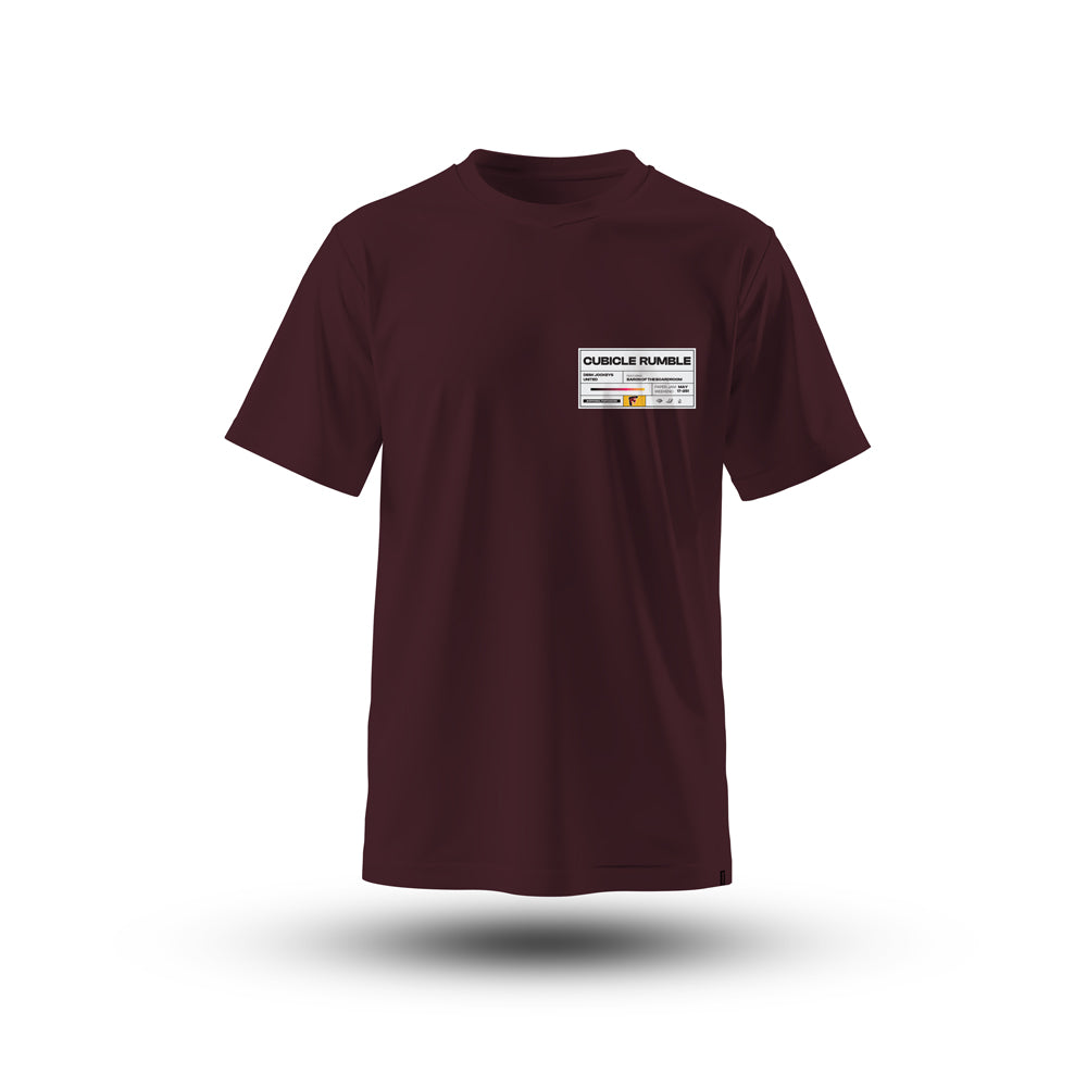 Unisex Cubicle Rumble Regular Fit T-Shirt Maroon