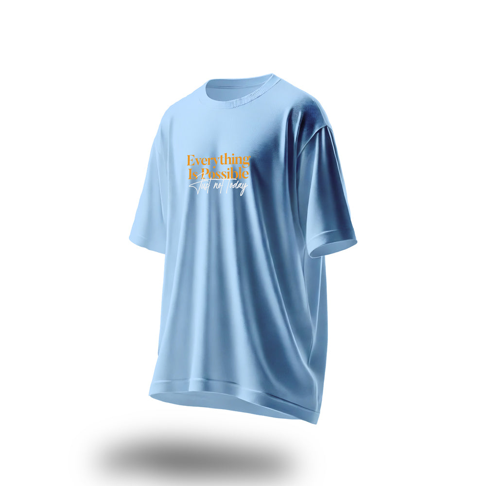 Unisex Everything is Possible Oversized T-Shirt Light Blue