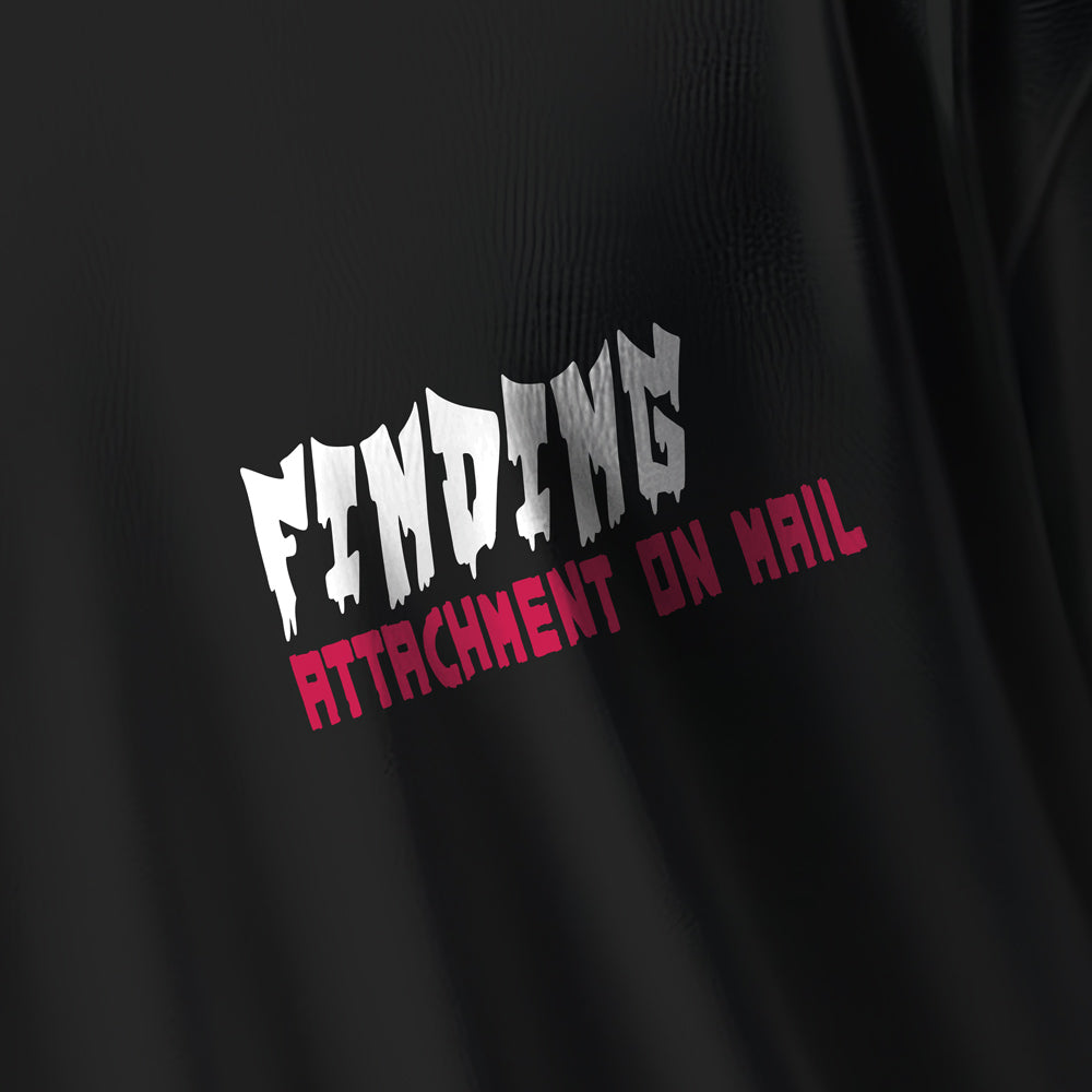 Unisex Finding Attachment on Mail Oversized T-Shirt Black