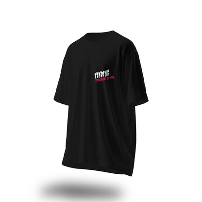 Unisex Finding Attachment on Mail Oversized T-Shirt Black