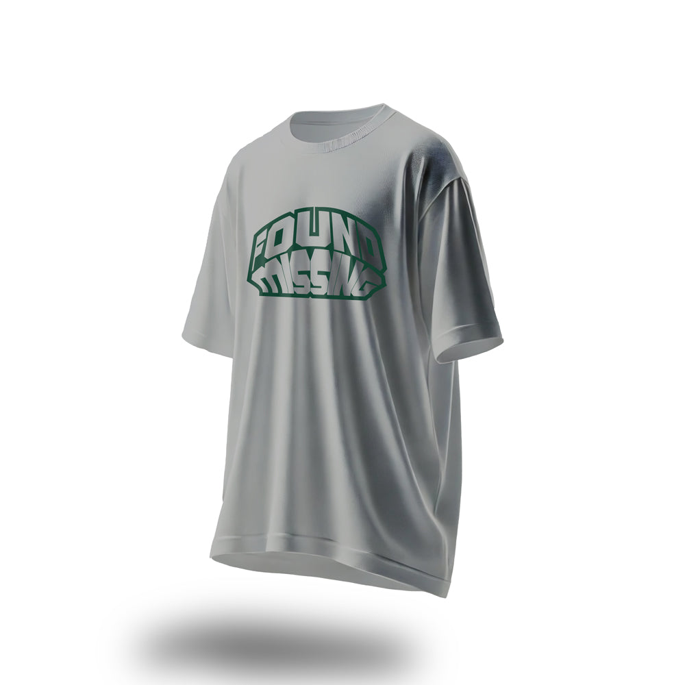 Unisex Found Missing Oversized T-Shirt Grey