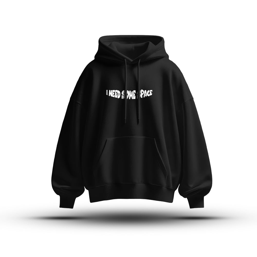 Unisex I Need Some Space Oversized Heavy Hoodie Black