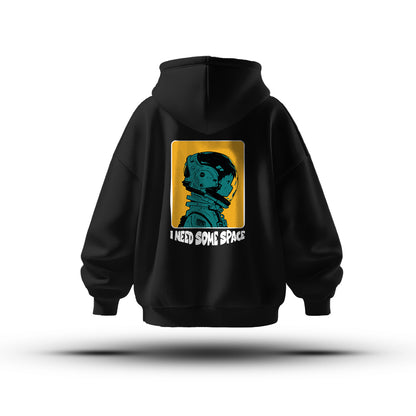 Unisex I Need Some Space Oversized Heavy Hoodie Black