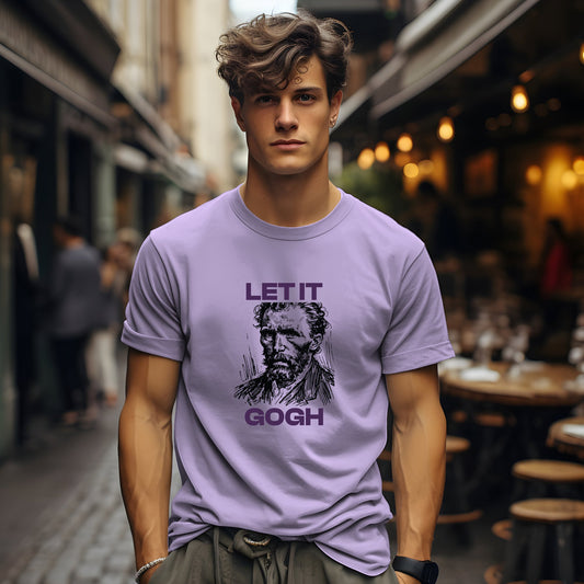 Unisex Let it Gogh Regular Fit T-Shirt Lavender