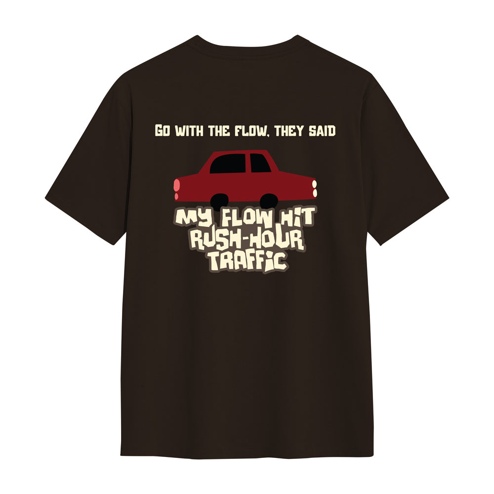 My Flow & Traffic Crew T-Shirt Brown
