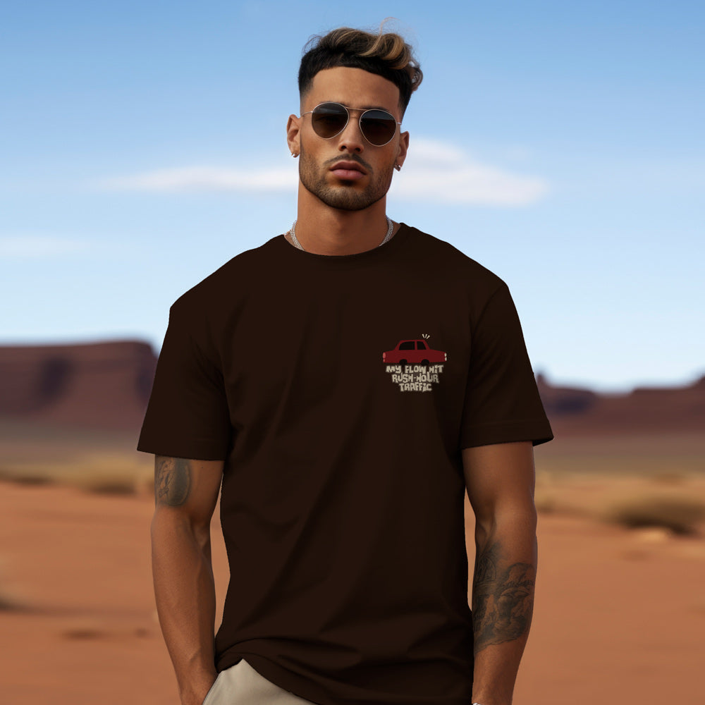 My Flow & Traffic Crew T-Shirt Brown