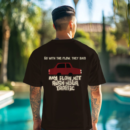 My Flow & Traffic Crew T-Shirt Brown