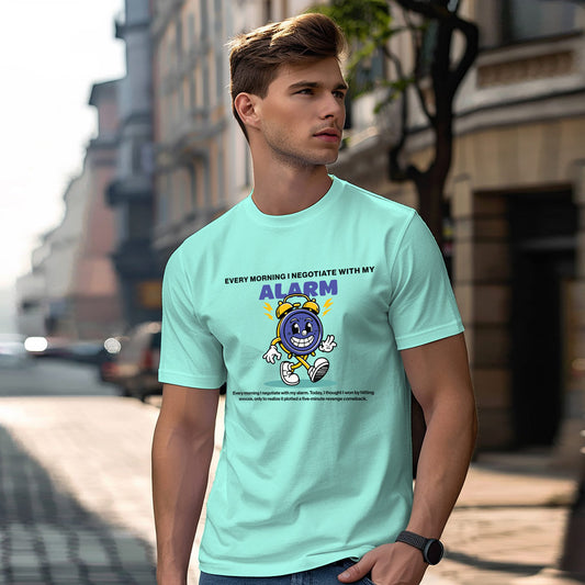 Unisex Negotiating with Alarm Regular Fit T-Shirt Mint