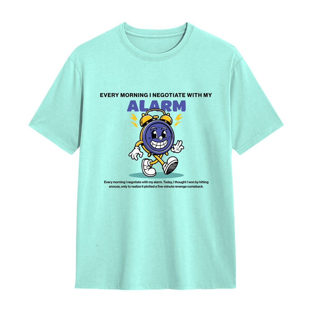 Unisex Negotiating with Alarm Regular Fit T-Shirt Mint