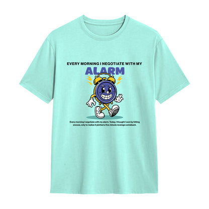 Unisex Negotiating with Alarm Regular Fit T-Shirt Mint