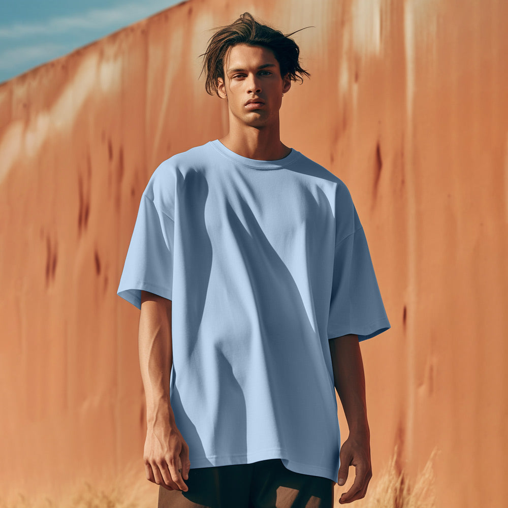 Unisex Light Blue Oversized T-Shirt