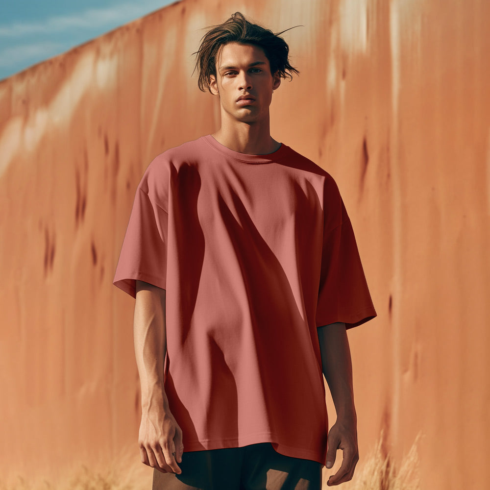 Unisex Coral Oversized T-Shirts