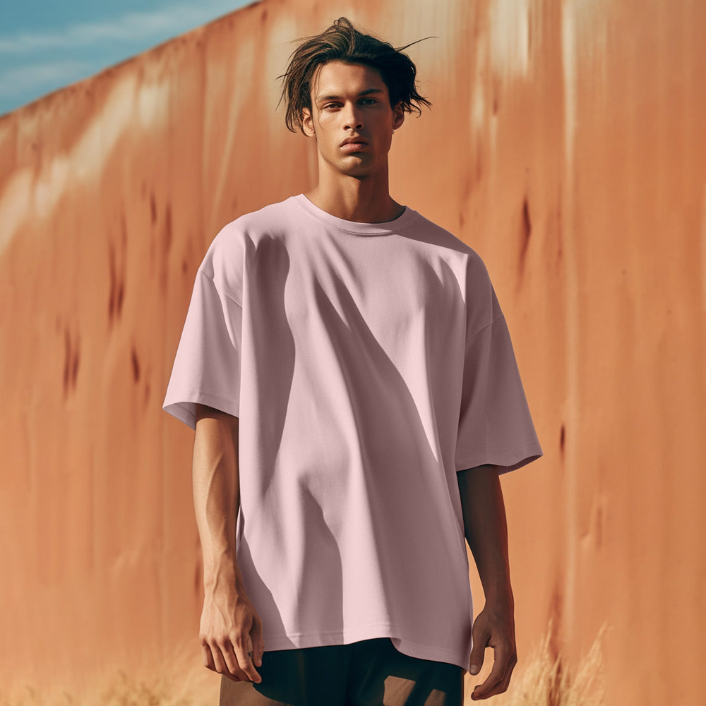 Unisex Light Pink Oversized T-Shirt