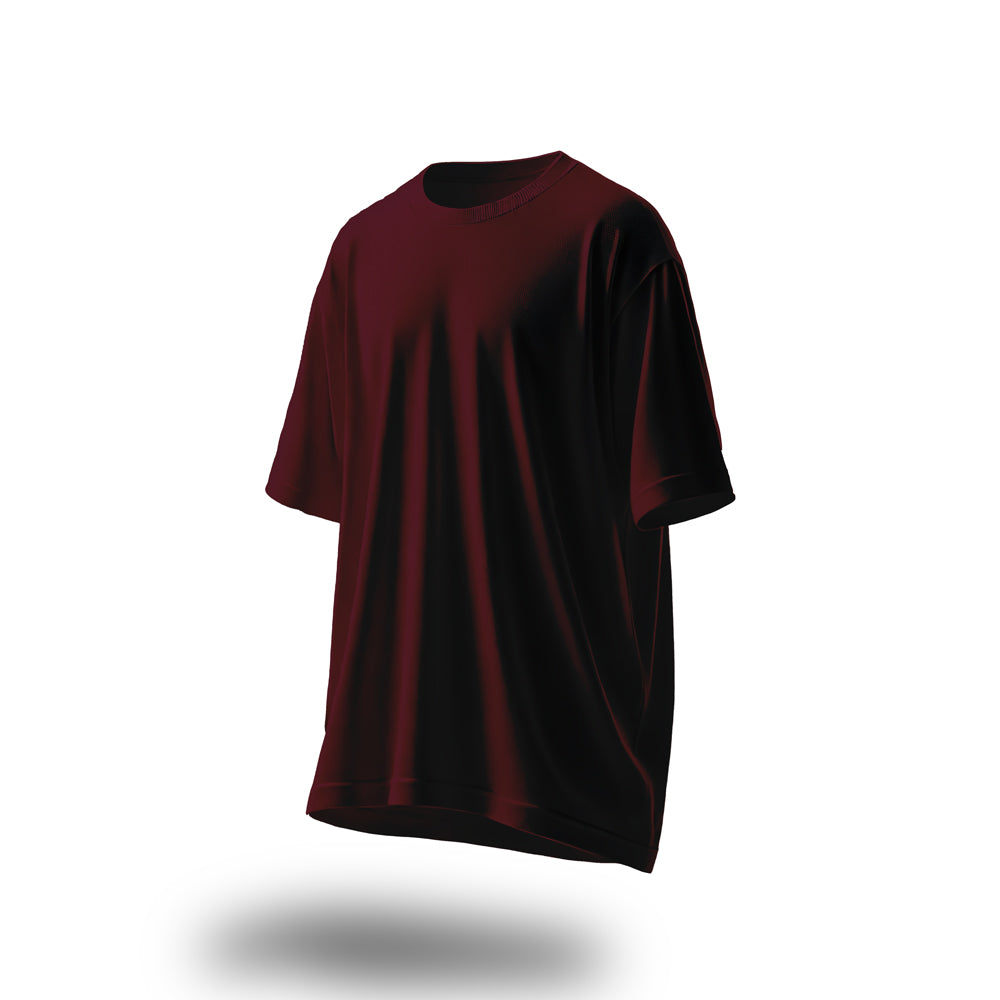 Unisex Maroon Oversized T-Shirt