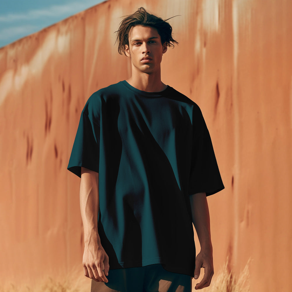 Unisex Petrol Blue Oversized T-Shirt