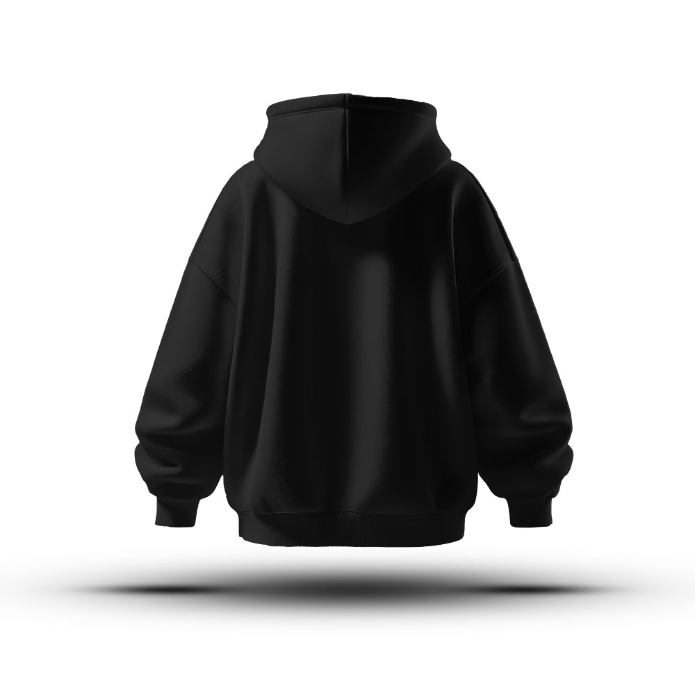 Unisex Black Oversized Heavy Hoodie