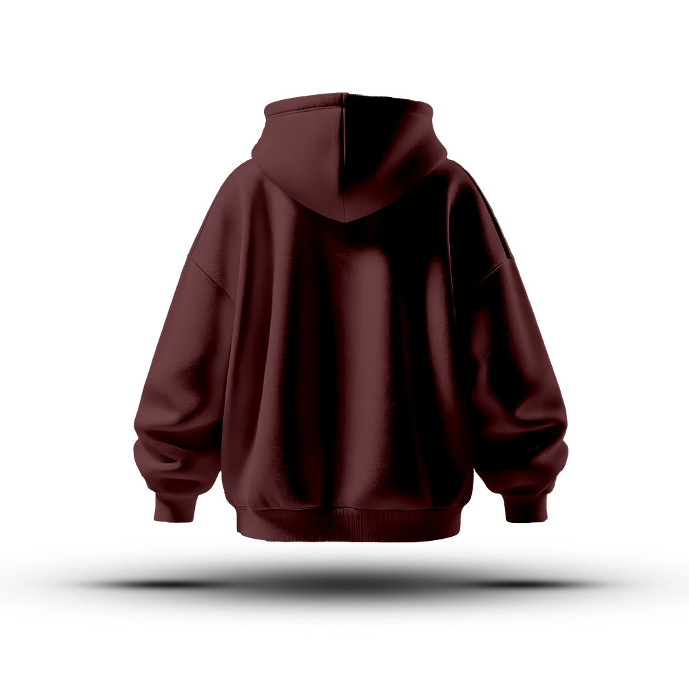 Unisex Maroon Oversized Heavy Hoodie
