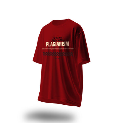 Plagiarized Oversized T-Shirt Red