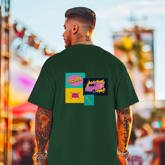 Unisex Fire Nahi Flower Hai Oversized T-Shirt Green