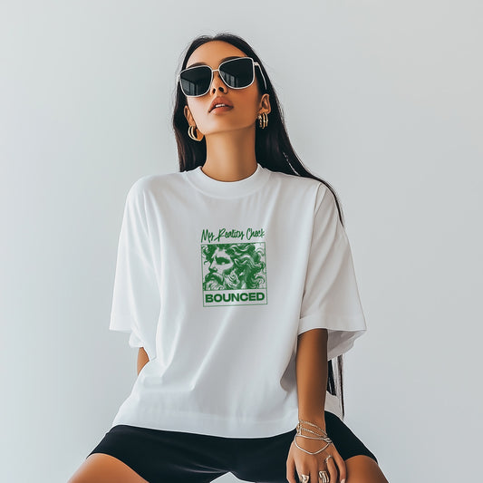 Unisex Reality Check Bounced Oversized Heavy T-Shirt White
