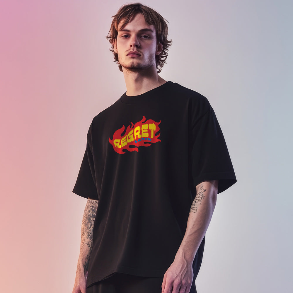 Regret Later Oversized T-Shirt Black