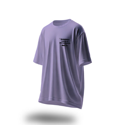 Running Late is my Cardio Oversized T-Shirt Lavender