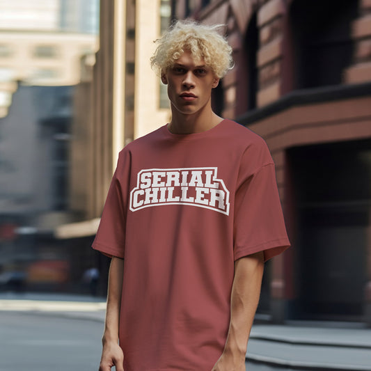Unisex Serial Chiller Oversized T-Shirt Coral