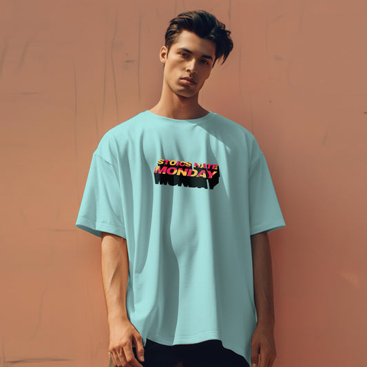Unisex Stoics Hate Monday Oversized T-Shirt Mint