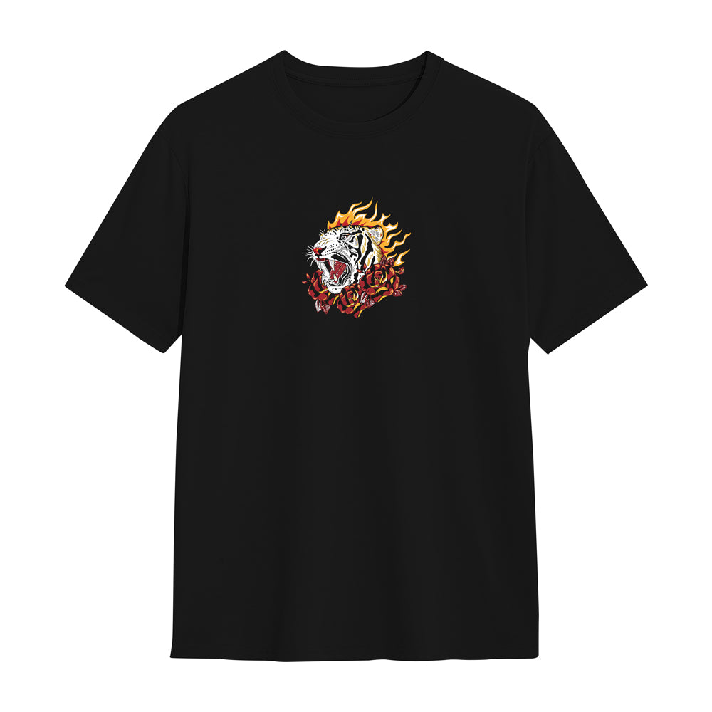 Unisex Tiger Regular Fit T-Shirt Black