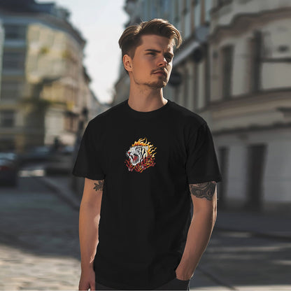 Unisex Tiger Regular Fit T-Shirt Black
