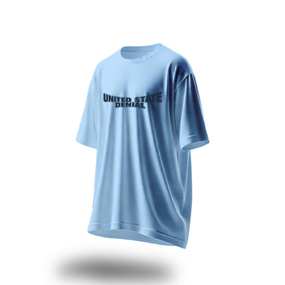 United State of Denial Oversized T-Shirt Light Blue